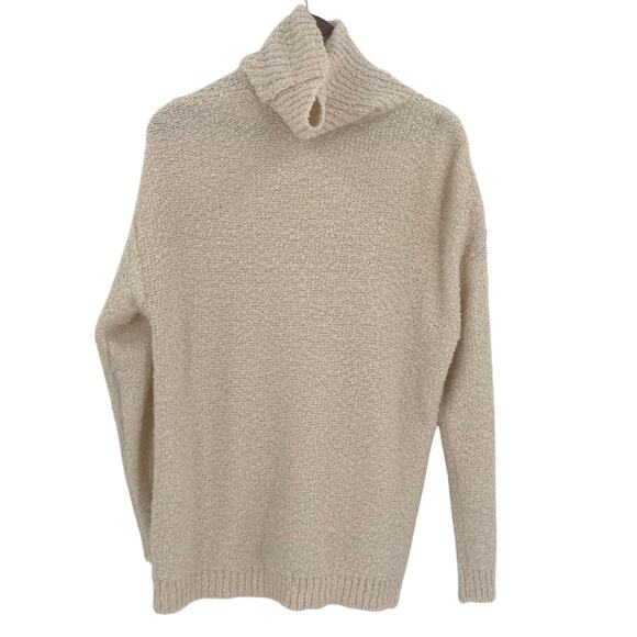 Cream turtleneck oversized sweater Forever 21 large - Picture 1 of 7